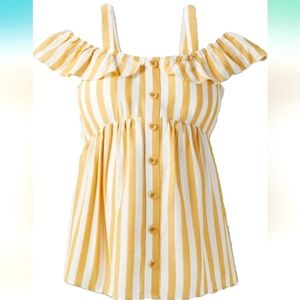 Isabel Maternity by Ingrid & Isabel Striped Sleeveless ButtonFront L